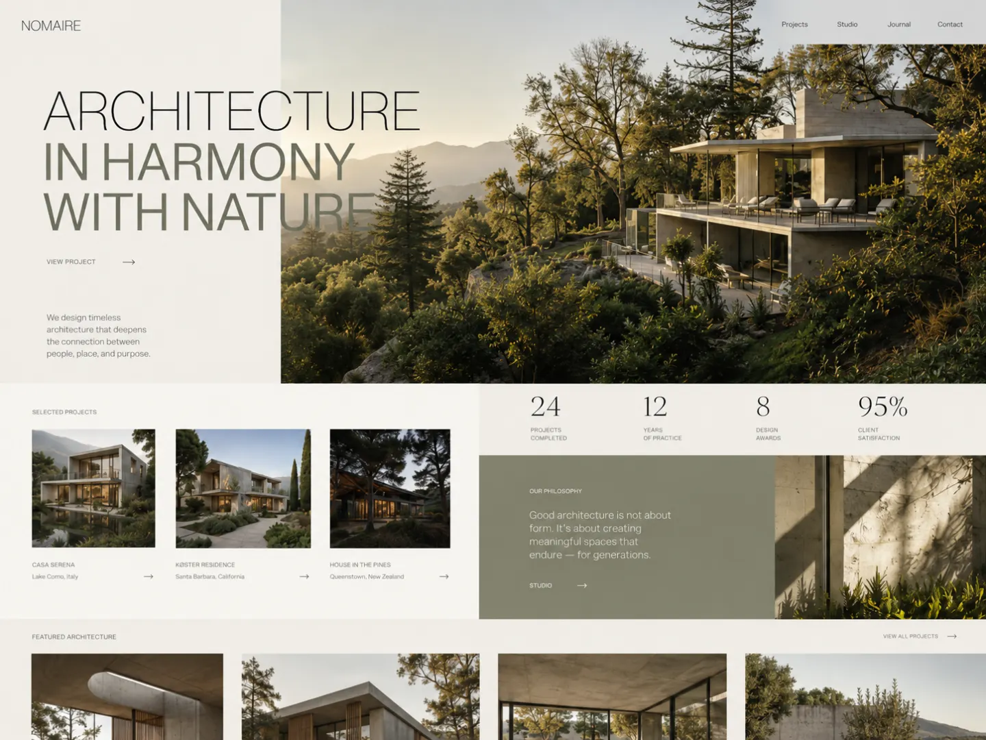 Nomaire, an architecture studio site
